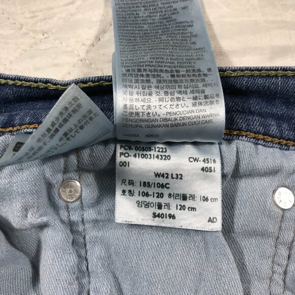 Levis 505 blue jeans 42X32‎ - Picture 3 of 5